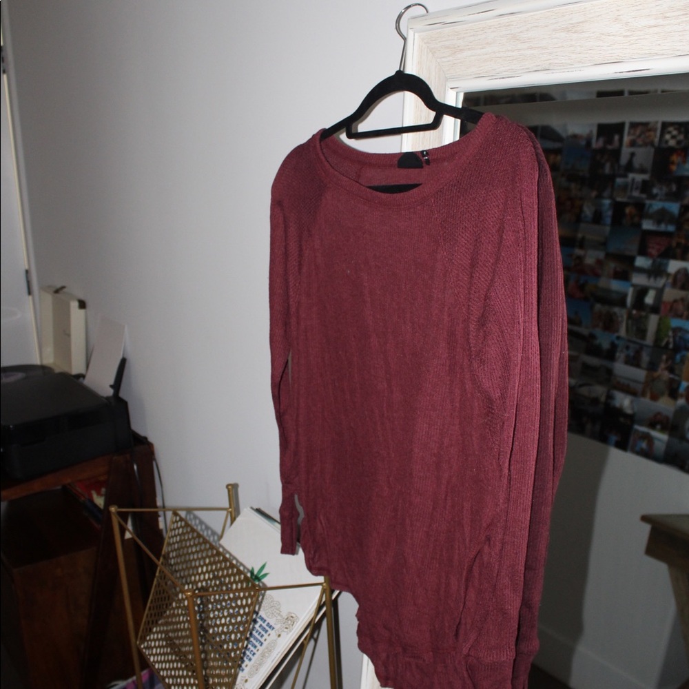 Maroon Long Sleeve Urban Outfitters Shirt